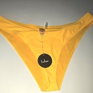 NEW Lulu's‎ Yellow Cheeky Swim Bottoms Womens Size Xl NEW